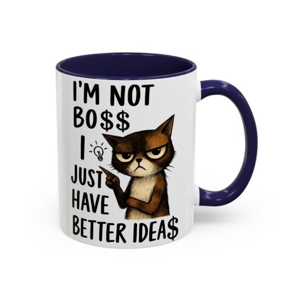 Sassy Cat Coffee Mug, Funny Pet Lover Gift, Boss-Like Humor, Unique Office Mug, Cat Owner Present
