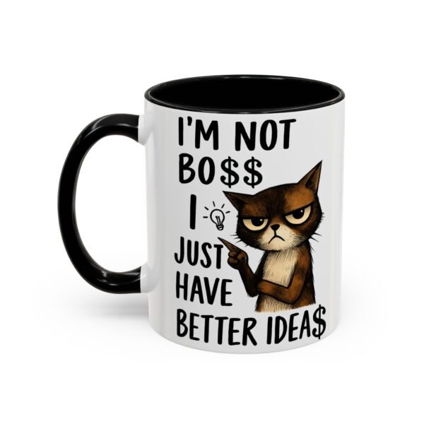 Sassy Cat Coffee Mug, Funny Pet Lover Gift, Boss-Like Humor, Unique Office Mug, Cat Owner Present