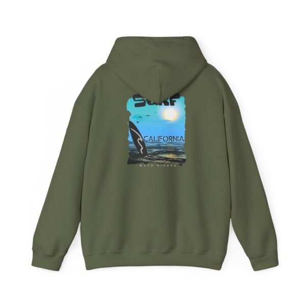 6621266996924342371_2048.jpeg Surf California Unisex Hoodie, Cozy Surfing Sweatshirt for Beach Lovers, Ideal for Summer, Gift for Surfers, Relaxed Casual Style