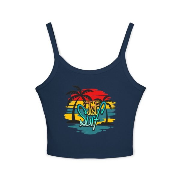 Beach Vibe Tank Top - Just Surf, Summer Top, Vacation Wear, Gift for Surfers, Tropical Style, Casual Summer Outfit
