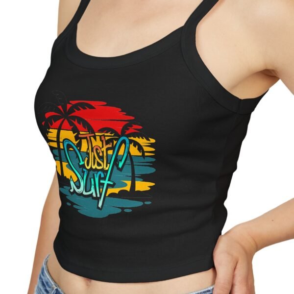 Beach Vibe Tank Top - Just Surf, Summer Top, Vacation Wear, Gift for Surfers, Tropical Style, Casual Summer Outfit