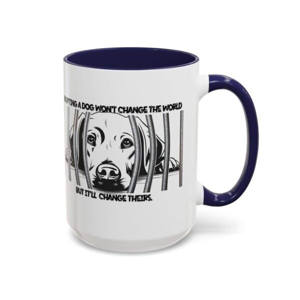 Adopt Don't Shop Coffee Mug - Black Accent Mug for Dog Lovers, Animal Rescue Gift, Pet Adoption Encouragement