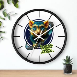 Whimsical Limited Edition Wall Clock, Fun Decor for Kids Room, Unique Gift for Birthdays, Quirky Home Accent, Animal Lovers Decor