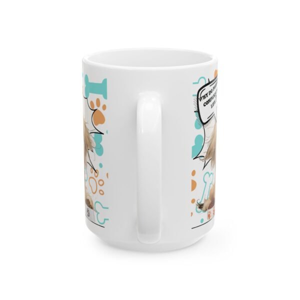 Pet Lover's Ceramic Coffee Mug 11oz / 15oz, Cat & Dog Charming Ceramic Coffee Mug