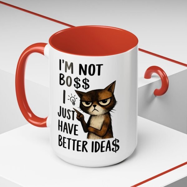 Sassy Cat Coffee Mug, Funny Pet Lover Gift, Boss-Like Humor, Unique Office Mug, Cat Owner Present