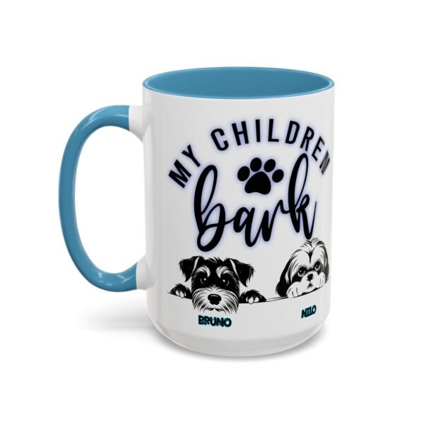 Personalized Dog Lover's Accent Coffee Mug with Cute Pup Design, Pet Owner Gift, Birthday Gift for Dog Moms, Dog Dad Coffee Cup