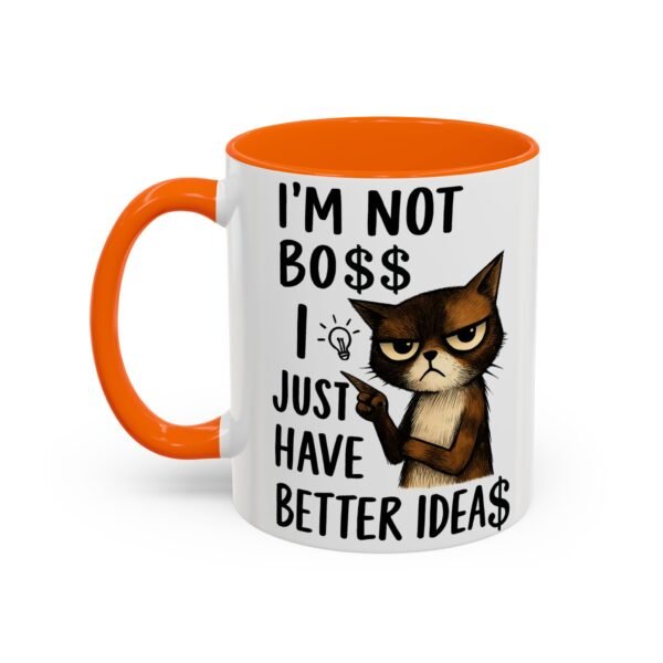 Sassy Cat Coffee Mug, Funny Pet Lover Gift, Boss-Like Humor, Unique Office Mug, Cat Owner Present