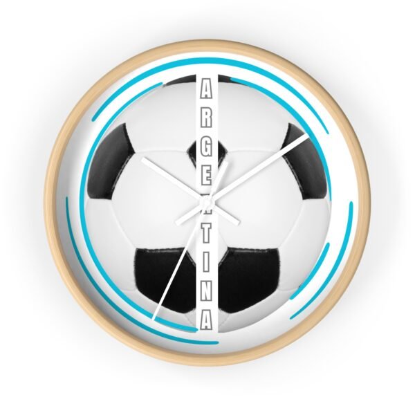 Soccer Wall Clock, Sports Decor, Argentina Fan Gift, Home Office Timepiece, Soccer Decor, Unique Wall Art