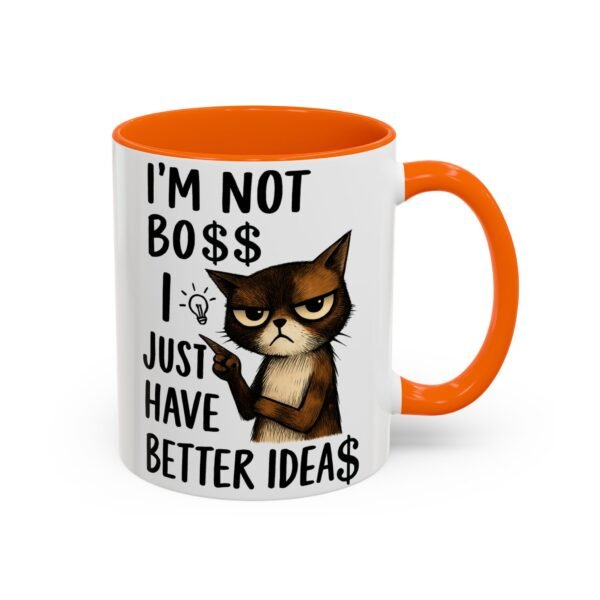 Sassy Cat Coffee Mug, Funny Pet Lover Gift, Boss-Like Humor, Unique Office Mug, Cat Owner Present