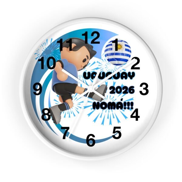 Uruguay Soccer Wall Clock | 2026 World Cup Decor, Sports Gift, Soccer Fan, Unique Home Decor, Soccer Lover Gift