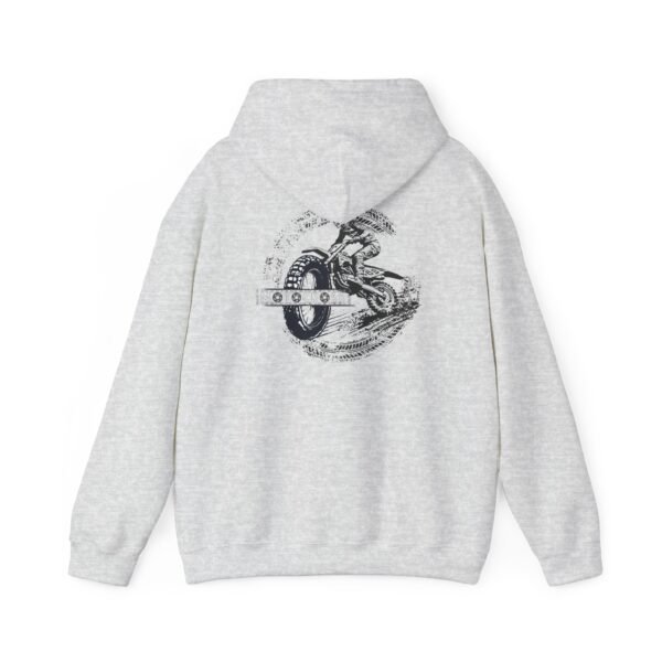 Comfortable Unisex Heavy Blend Hoodie with Bold Motorcycle Design, Perfect for Casual Wear, Gifts, Cycling Events, and Cozy Days