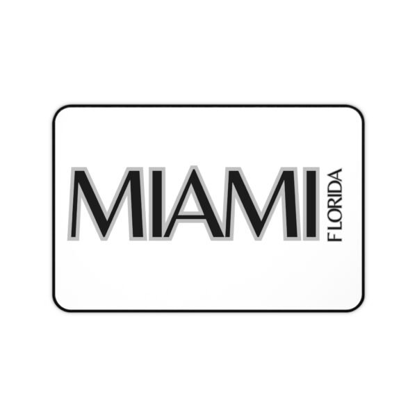 Miami Florida Desk Mat - Stylish Office Accessory, Personalized Gift, Home Office Decor, Travel-inspired Design