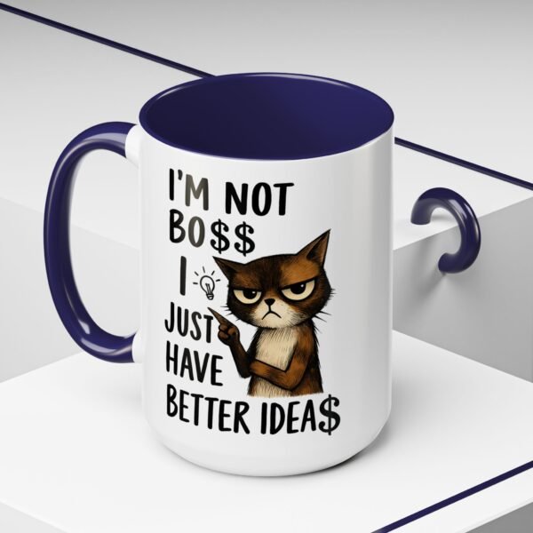 Sassy Cat Coffee Mug, Funny Pet Lover Gift, Boss-Like Humor, Unique Office Mug, Cat Owner Present
