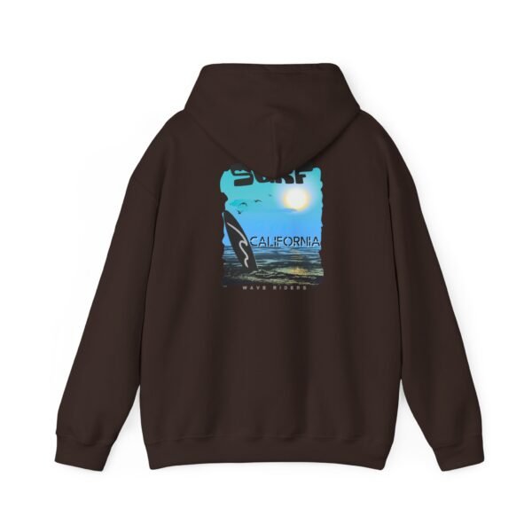 8351508374544861335_2048.jpeg Surf California Unisex Hoodie, Cozy Surfing Sweatshirt for Beach Lovers, Ideal for Summer, Gift for Surfers, Relaxed Casual Style
