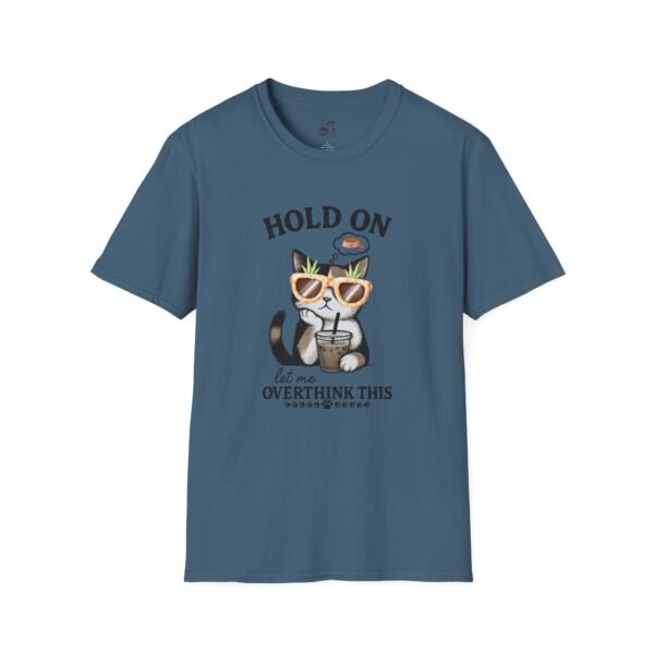 Funny Cat Overthink T-Shirt, Cute Pet Lover Shirt, Gift for Cat Moms, Quirky Animal Tee, Relaxed Fit Cat Apparel