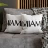 Miami Inspired Square Pillowcase, Decorative Throw Pillow, Home Decor, Modern Cushions, Beach Vibes, Gifts for Miami Lovers