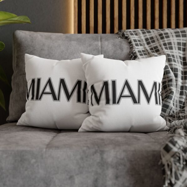 Miami Inspired Square Pillowcase, Decorative Throw Pillow, Home Decor, Modern Cushions, Beach Vibes, Gifts for Miami Lovers
