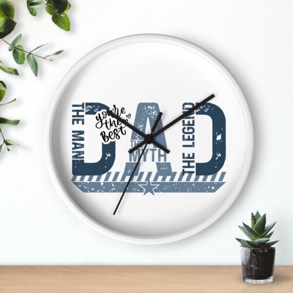 Dad The Man The Myth The Legend Wall Clock, Father's Day Gift, Unique Home Decor, Modern Clock, Dad Gift, Family Wall Art