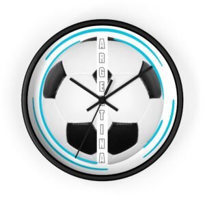 Soccer Wall Clock, Sports Decor, Argentina Fan Gift, Home Office Timepiece, Soccer Decor, Unique Wall Art