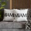 Miami Inspired Square Pillowcase, Decorative Throw Pillow, Home Decor, Modern Cushions, Beach Vibes, Gifts for Miami Lovers