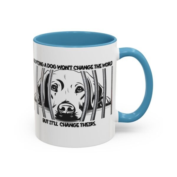 Adopt Don't Shop Coffee Mug - Black Accent Mug for Dog Lovers, Animal Rescue Gift, Pet Adoption Encouragement