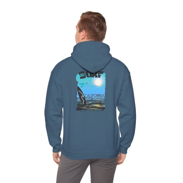 9081464924538440181_2048.jpeg California Surf Graphic Hoodie, Unisex Cozy Sweatshirt, Beach Vibe Apparel, Gift for Surfers, Casual Fashion Hoodie