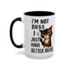 Sassy Cat Coffee Mug, Funny Pet Lover Gift, Boss-Like Humor, Unique Office Mug, Cat Owner Present