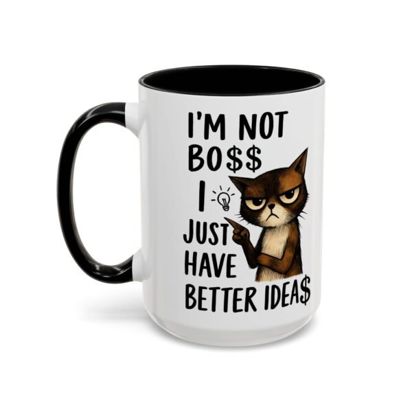 Sassy Cat Coffee Mug, Funny Pet Lover Gift, Boss-Like Humor, Unique Office Mug, Cat Owner Present
