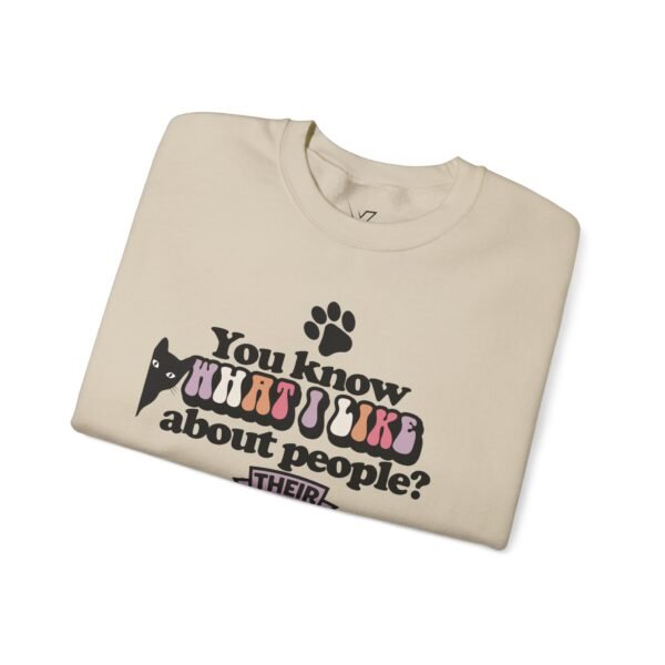 "What I Like About People? Their Cats" Crewneck Sweatshirt Cozy Gifts for Cat Lovers, Unisex Sweatshirt, Perfect for Pet Lovers