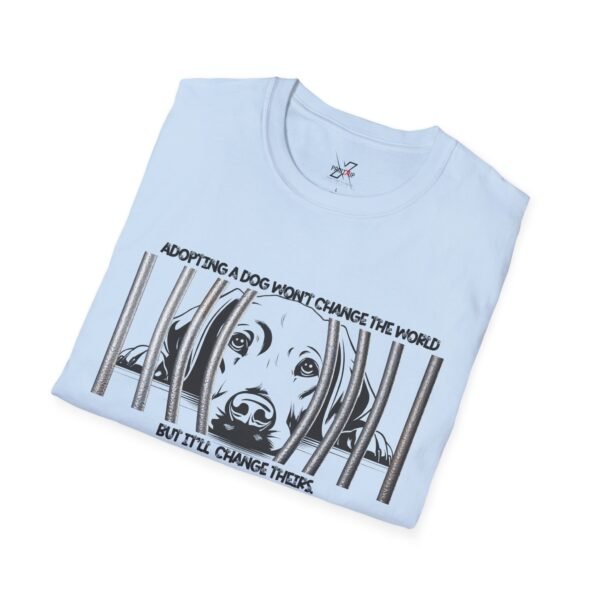 Adopt, Unisex Softstyle T-Shirt - Dog Lover Gift, Animal Rescue Support Tee, Pet Adoption Awareness, Cute Canine Apparel