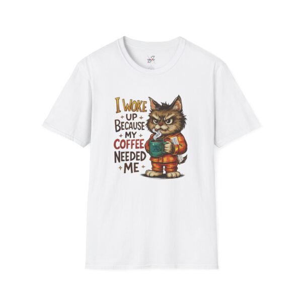 Coffee Cat Unisex T-Shirt, Cute Coffee Lover Tee, Funny Cat Shirt, Gift for Cat Owners, Quirky Animal Apparel
