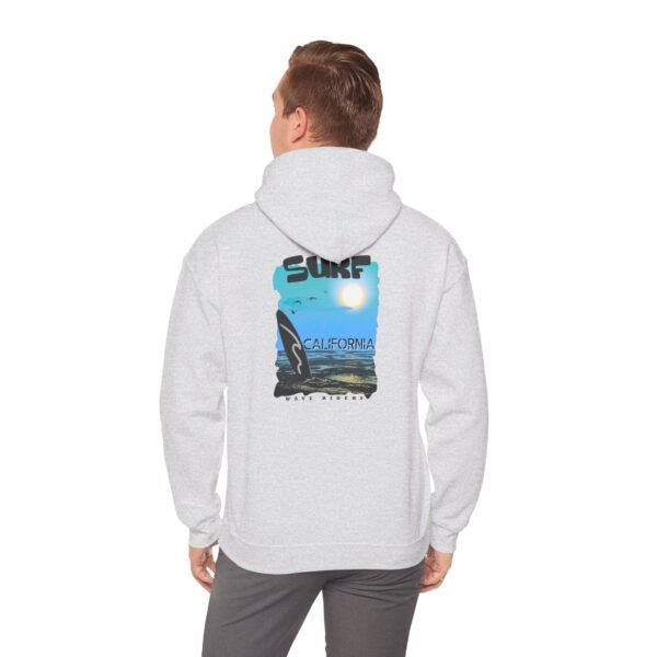 9482562733653887024_2048.jpeg California Surf Graphic Hoodie, Unisex Cozy Sweatshirt, Beach Vibe Apparel, Gift for Surfers, Casual Fashion Hoodie