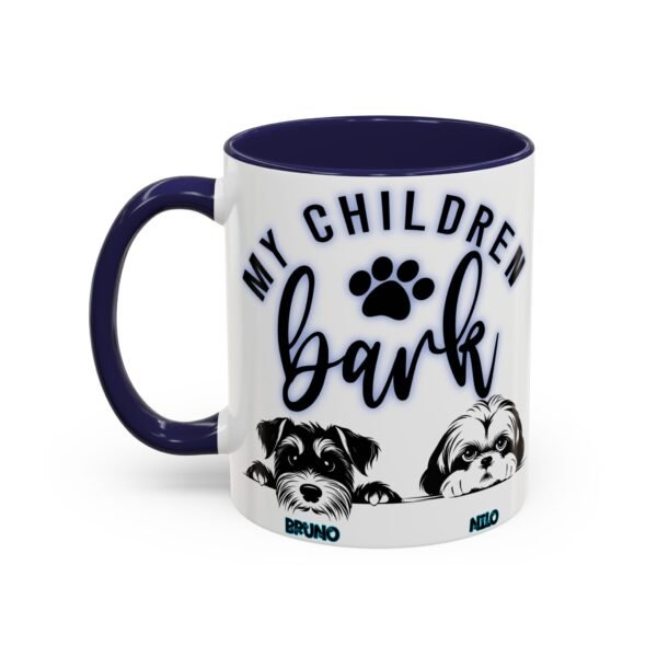 Personalized Dog Lover's Accent Coffee Mug with Cute Pup Design, Pet Owner Gift, Birthday Gift for Dog Moms, Dog Dad Coffee Cup