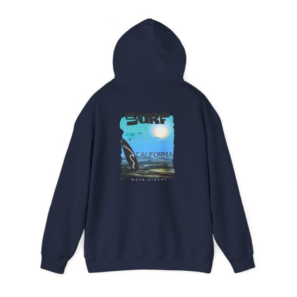 9608701593689336928_2048.jpeg Surf California Unisex Hoodie, Cozy Surfing Sweatshirt for Beach Lovers, Ideal for Summer, Gift for Surfers, Relaxed Casual Style