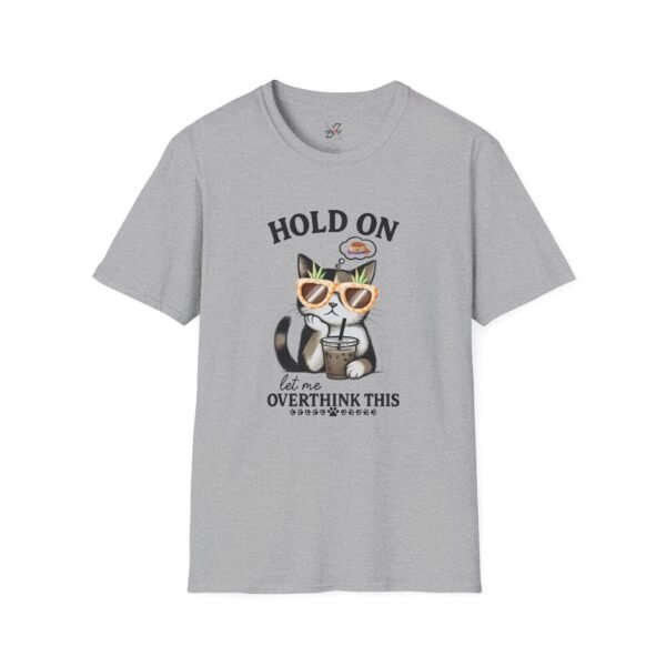 Funny Cat Overthink T-Shirt, Cute Pet Lover Shirt, Gift for Cat Moms, Quirky Animal Tee, Relaxed Fit Cat Apparel