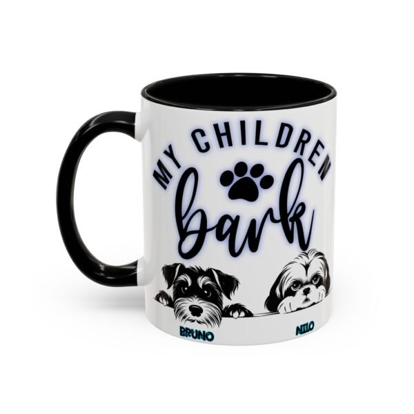 Personalized Dog Lover's Accent Coffee Mug with Cute Pup Design, Pet Owner Gift, Birthday Gift for Dog Moms, Dog Dad Coffee Cup