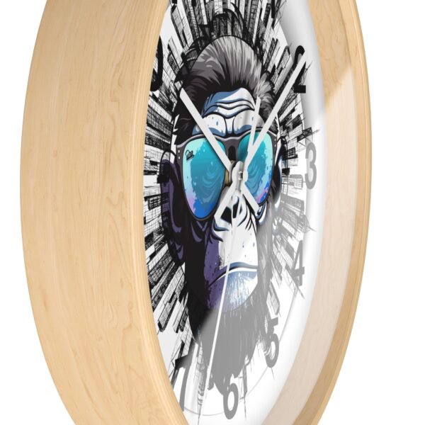 Urban Gorilla Wall Clock, Cool Home Decor, Funky Gift for Him, Modern Art Timepiece, Unique Wall Art for Living Room