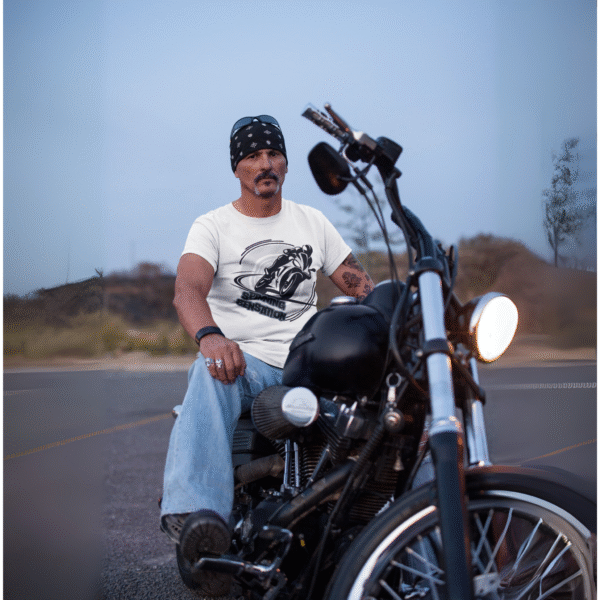 Motorcycle Graphic Tee, Unisex Softstyle T-Shirt, Biker Gift,  Cool Casual Wear, Spinning Station Shirt, Motorcycle Lovers Gift