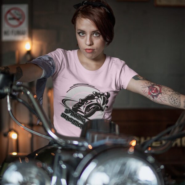 Motorcycle Graphic Tee, Unisex Softstyle T-Shirt, Biker Gift,  Cool Casual Wear, Spinning Station Shirt, Motorcycle Lovers Gift