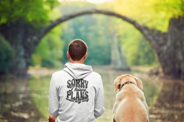 Dog Lover's Unisex Hoodie - Sorry I Have Plans With My Dog, Pet Apparel, Gift for Dog Owners, Cozy Sweatshirt for Animal Lovers