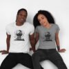 crew-neck-t-shirt-mockup-of-a-couple-sitting-at-a-studio-30763 Urban Art Inspired Unisex Tee, City of fear T-Shirt, Streetwear, Casual Outfit