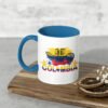mockup-of-an-11-oz-mug-with-a-colored-handle-placed-on-a-wooden-chopping-board-m51004 Colombian Pride Coffee Mug, Accent Mug, Present for Coffee Lovers, Travel Souvenir 11/15 oz