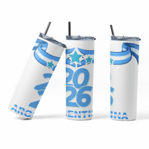 Argentina Skinny Tumbler 20oz Stainless Steel Tumbler Perfect for Game Day, Family Moments or Keeps Drinks Hot or Cold While You Cheer Chill or Celebrate