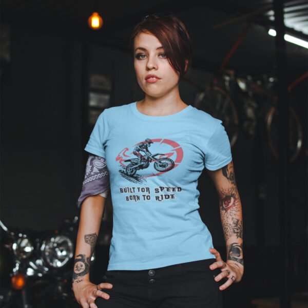 Motorcycle Graphic Design Unisex Tee, Born to Ride, Gift for Bikers, Casual Streetwear, Ideal for Ride Days, Cool Motorcycle Decor