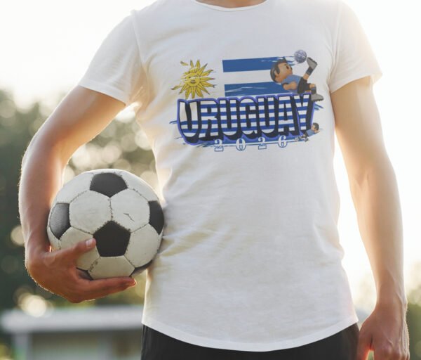 round-neck-t-shirt-mockup-of-a-man-holding-a-soccer-ball-m16845-r-el2 (1) Vintage Unisex Uruguay Graphic Tee, Casual Summer Shirt, Beachwear, Travel T-shirt, Gift for Sports Fans
