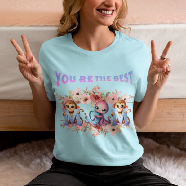 You’re the Best, Women Softstyle T-Shirt, Cute Animal Gift Tee, Birthday, Mother’s Day, Fun Casual Top, Funny Graphic Shirt