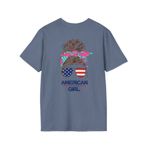 Patriotic American, Girl T-Shirt, Women Tee, Summer Style, Independence Day Shirt, Gift for Her, Casual Wear, Festival Top