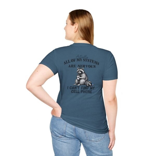 Funny Raccoon Tee, Unisex Softstyle T-Shirt, for Animal Lovers, Humorous Gift, Cute Graphic Shirt, Perfect for Casual Wear, Birthday Present