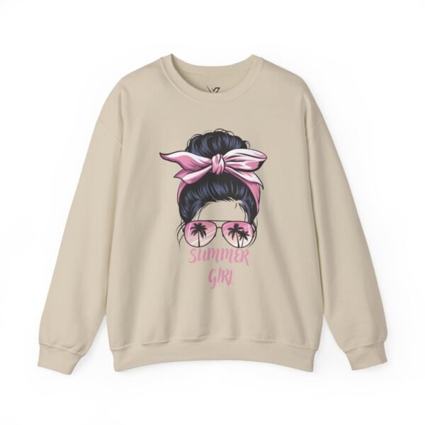 Summer Girl Crewneck Sweatshirt, Trendy Unisex Fashion, Relaxed Style, Perfect Gift for Her, Casual Wear, Beach Vibes