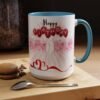 Birthday Celebration Coffee Mug, Fun Pink and Red Design, Gift for Birthdays, Party Decor, Birthday Mug